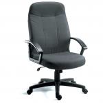 Teknik Office Mayfair Charcoal Fabric Executive Office Chair Durable Nylon Armrests and Matching Five Star Base