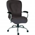 Teknik Office Titan Heavy Duty Charcoal Fabric Executive Office Chair Padded Armrests and Gun Metal Base