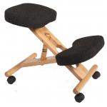 Teknik Office Posture Wooden Framed Ergonomic Kneeling Chair With Charcoal Fabric Cushions