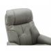 Denver Recliner Grey Leather Look with Swivel Recline Function Stylish Natural Wood Five Star Base and Matching Footstool ZRDENVERGREY