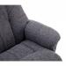 Denver Recliner Greystone Fabric with Swivel Recline Function Stylish Natural Wood Five Star Base and Matching Footstool ZRDENVERGREYSTON