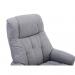 Denver Recliner Light Grey Fabric with with Swivel Recline Function Stylish Natural Wood Five Star Base and Matching Footstool ZRDENVERLIGHTGRE