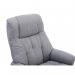 Denver Recliner Light Grey Fabric with with Swivel Recline Function Stylish Natural Wood Five Star Base and Matching Footstool ZRDENVERLIGHTGRE