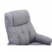 Denver Recliner Light Grey Fabric with with Swivel Recline Function Stylish Natural Wood Five Star Base and Matching Footstool