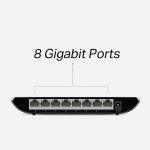 TP-Link 8-Port Gigabit Desktop Network Switch 8 10/100/1000Mbps V10 RJ45 Ports TL-SG1008D TP92320