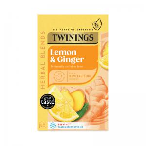 Twinings Lemon and Ginger Fruit Infusion Tea Bags Pack of 20 F09613