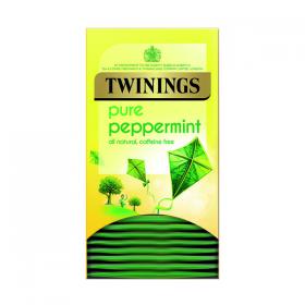 Twinings Pure Peppermint Herbal Infusion Tea Bags (Pack of 20) F09612 TQ82489
