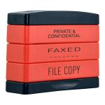 Trodat  3-in-1 Stampstack Secretary - Private & Confidential - Faxed - File 