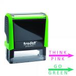 Set of 2 Teachers Printy 4912 Stamp for Marking - Think Pink & Go Green, Imprint Area 46 x 18 mm