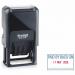 Trodat Printy Dater 4750L Self-inking Stamp (39 x 23mm) - This stamp prints the word PAID BY BACS ON in red and blue ink, perfect for office use. 141388