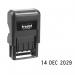 The image shows a set of Trodat ink stamps in the Printy 4820 model, featuring a self-inking function and 4mm characters. The stamps are in black ink and the product code is 211867.