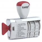 Trodat Classic Line 1117 Dial a Phrase Dater Stamp - Perfect for use in the office, this stamp features 12 common phrases alongside a 4mm Date.
