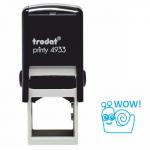 Trodat Classmates Education Stamp - Perfect for in the classroom, this self-inking stamp features the phrase 'WOW' alongside the image of a snail.