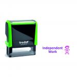 Trodat Classmate Printy 4912 Self-inking Stamp - Work Assess 1A. This stamp features the phrase 'Independent Work', perfect for in the classroom.