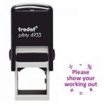 Trodat Classmates Education Stamp - Perfect for in the classroom, this self-inking stamp features the phrase 'PLEASE SHOW YOUR WORKING OUT'. 