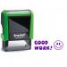 Trodat Classmate Printy 4911 Self-inking Stamp. This stamp features the phrase Good Work!, perfect for use in the classroom. 63619