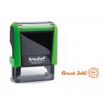Trodat Classmate Printy 4911 Self-inking Stamp. This stamp features the phrase 'Great Job!', perfect for use in the classroom.