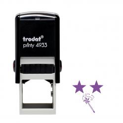 Cheap Stationery Supply of Trodat Teachers Stamp - Two stars and a wish - Violet Office Statationery