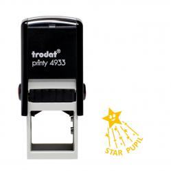 Cheap Stationery Supply of Trodat Teachers Stamp - Star Pupil with shooting star - Yellow Office Statationery