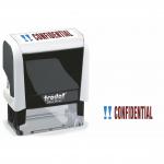 Trodat Office Printy Word Stamp CONFIDENTIAL Red/Blue Code 77238
