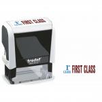 Trodat Office Printy Word Stamp FIRST CLASS Red/Blue Code 77300
