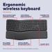 Trust Keyra Ergonomic Multidevice Wireless Keyboard Black 25707 TRS25707