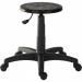 The photograph features a sleek and modern black stool from Teknik 1850 in the Polly design. The stools clean lines and curved seat create a stylish and contemporary look that would complement any space.