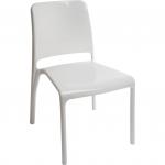Teknik 6908WHI Clarity stackable White Chairs (Pack of 4) 6908WHI