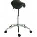 This photo features the Teknik 6926BLK Perch Black Stool, a sleek and modern design with a black finish. The stool boasts a comfortable perch seat and a sturdy metal frame, making it a stylish and functional addition to any workspace or home office.