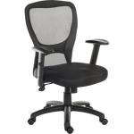 Teknik 6967 Mistral Black Mesh Backed Chair 6967