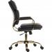 Teknik 6975 Vintage Exec Office Chair Black Heath Look & Brass Effect 6975