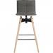 Teknik 6977 Grey Spin Barstool light wood 6977GREY