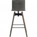 Teknik 6977 Grey DK Spin Barstool Dark Wood 6977GREYDK