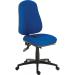 In the image, the Teknik 9500AIRBLUE Ergo Comfort Air Chair 9500AIRBLUE stands tall and proud. Its sleek design and blue fabric upholstery give off a modern and ergonomic vibe. The supportive backrest and adjustable features make it a comfortable option for any office space.