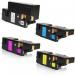 The TSW ink cartridges compatible with Xerox printers come in a vibrant magenta color and can yield up to 1000 pages. The packaging features the product name, printer models it is compatible with, and the expected page yield.