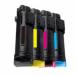 The photo shows a set of TSW ink cartridges compatible with the Xerox Work Centre printer. The cartridges are in cyan color and have an extra high yield capacity of 4300 pages. They are marked with the model number C106R03690.