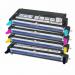 The picture shows a set of TSW ink cartridges, specifically the Xerox 113R00724 model, in a vibrant magenta color. The cartridges are compatible with the Xerox 6180 printer and have a page yield of up to 7000 pages. Each cartridge is neatly packaged and labeled, ready for use.