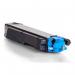 The image features a pack of TSW ink cartridges designed for use with Utax 1T02NSCUT0 models. The cartridges are a vibrant cyan color and have a high page yield of 10000 pages.