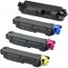 The image shows a set of TSW ink cartridges compatible with Utax copiers, specifically the PK5017M magenta colour cartridge. It boasts a page yield of 6000 pages and is labelled as C1T02TVBUT0.