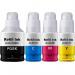 The TSW Ink Cartridges Compatible Canon Cyan Ink Tank Cartridge has a sleek, cylindrical shape with a bright blue label. The label displays the brand name and ink color, and includes the page yield information. The cartridge is ready to be installed into a Canon printer.