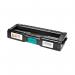 The vibrant image shows a set of compatible TSW ink cartridges for Ricoh printers. The cyan cartridge has a 6000 page yield and is labeled as TYPEPC310HE 406480. The packaging is sleek and modern, with the TSW logo prominently displayed.