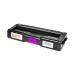 The photo captures TSW Ink Cartridges that are compatible with Ricoh Toner TYPESPC310HE 406481 in vibrant Magenta. With a page yield of 6000, these cartridges provide long-lasting and high-quality prints. The sleek design and durable construction of the cartridges are visible in the image.