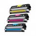 The image features a set of TSW ink cartridges in yellow, compatible with OKI printers C110, C130, and MC160. The cartridges have a high page yield of 2500 pages and are labeled with the number C44250721.