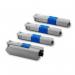 This photo features TSW Ink Cartridges Compatible with the OKI Cyan 44469706. The cartridge has a sleek, blue design with the TSW logo on the side. The label includes the model numbers C310, C331, C330, C510, C530, and C561, as well as the page yield of 2000.