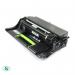 The photo shows a black printer drum with the brand name TSW and the product code 56F0ZA0 compatible with Lexmark printers. It has a capacity of 60000 pages and is used for monochrome printing. The drum appears sleek and professional, with a shiny finish and crisp, clear labeling.