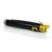 The photograph depicts a set of TSW ink cartridges, specifically the yellow one, compatible with Dell models 59310053 and 59310122. Each cartridge has a page yield of 8000 pages and features the code C593-10053.