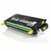 The photo shows a pack of TSW ink cartridges, specifically designed for compatibility with Dell 3130 printers. The vibrant yellow color is clearly visible, with the label indicating a 9000 page yield. These cartridges are labeled as C593-10291, and are an essential tool for any printing needs.