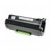 A photograph of TSW ink cartridges compatible with Lexmark toner would show a sleek black cartridge labeled with the product information and page yield. The cartridge itself is compact and designed to fit easily into a printer. The black printing ink is visible inside the cartridge through a transparent window.
