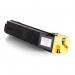 This picture shows a vibrant yellow ink cartridge compatible with TSW copiers. It has a page yield of 18000 and the product number is 654510016.