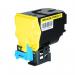 This photo shows a yellow TSW ink cartridge compatible with Konica toner, model TNP22Y A0X5252. It has a page yield of 6000 pages and is designed with high quality in mind. The packaging is sleek and professional, making it easy to store and use in any printer. The vibrant yellow color indicates its compatibility with color printing.